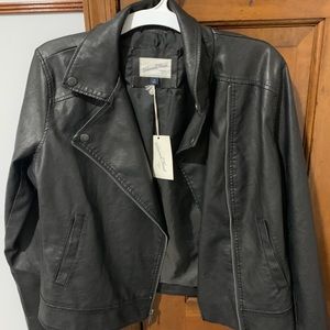 Black leather jacket